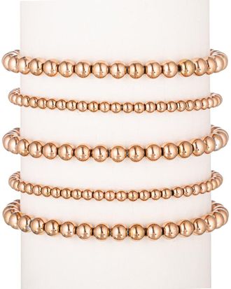 Eyecandy LA Eye Candy La The Luxe Collection Titanium Emma Stretch Bracelet Set