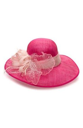Collection XIIX Flower Sinamay Downbrim Hat in Fuchsia at Nordstrom Rack
