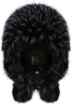Cesare Gaspari Accessoires, Dames, Zwart, ONE Size, Irina Faux Fur Hoed