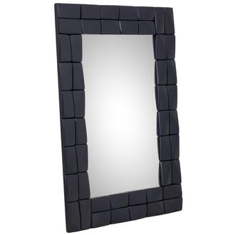 Wanderlust Deco Espejo De Madera Negro 62x2.5x84h Cm