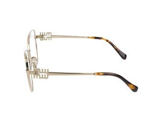 Miu Miu 0MU Metal Geometric Frame Eyeglasses - Gold