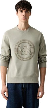 Michael Kors Logo Charm Katoenmix Ronde Hals Sweatshirt - Heren - Sweatshirts - Groen - XL - Katoen - Hoodies & sweatvesten