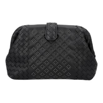Bottega Veneta Pre-owned Lauren 1980 Clutch - Dames - Pre-owned - Zwart - Maat: ONE Size Leer