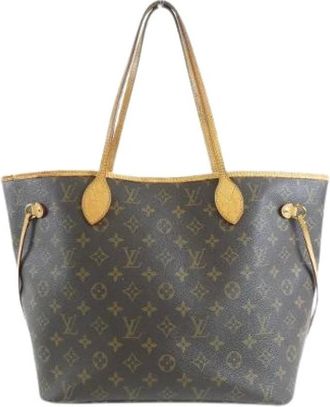 Louis Vuitton Pre-owned Tote Bags, female, Brown, Size: ONE SIZE Pre-owned Monogram Neverfull Tote Bag
