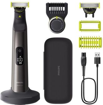 Philips Qp6652 Oneblade Pro 360 Regolabarba Face Body Uso Bagnato E Secco 20 Livelli Autonomia 120 Min Colore Cromo