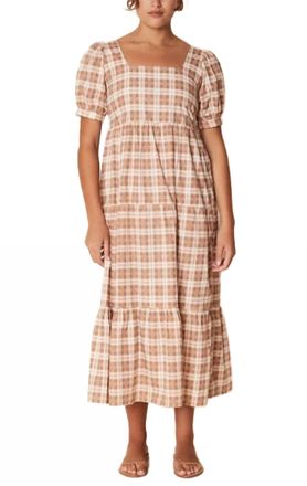 Faithfull The Brand Aylah Midi Dress In Lori Check Print