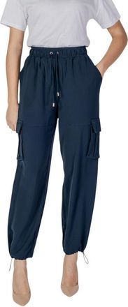 Liu Jo Womens Cargo Pants Relaxed Fit Drawstring - Dark Blue - Size X-Small