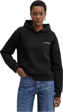 Karl Lagerfeld Hoodies & sweatvesten, Dames, Zwart, M, Katoen, Hoodie