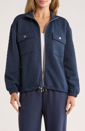 Nanette Lepore Play Quilted Knit Jacket in Dark Sapphire at Nordstrom Rack, Size X-Large