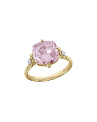 I.Reiss Company 14K 3.40 Ct. Tw. Diamond & Rose Quartz Cocktail Ring