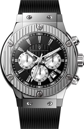 Christian Van Sant Mens Monarchy Black Dial Watch