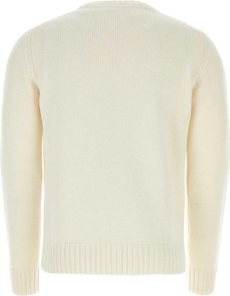 Prada Mens Wool Blend Sweater White
