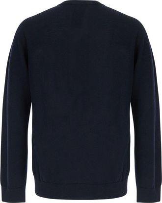 Giorgio Armani Merino Wool Crewneck Sweater - Navy