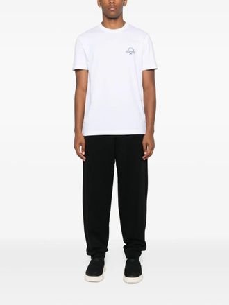 Moschino Moschino Logo-geborduurde Katoenen T-shirt