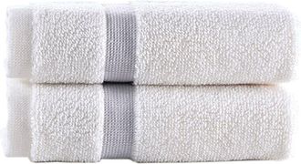 Brooks Brothers Contrast Border 2Pc Wash Towels