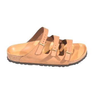 Birkenstock Sliders, female, Brown, Size: 5 US Florida Narrow Fit