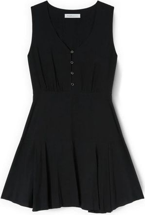 Motivi Viscose jurk met gevlochten riem - Dames - Korte kleedjes - Zwart - L - Kleedjes