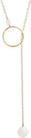 Nashelle Gwyneth Semiprecious Toggle Necklace in Moonstone/Gold Fill at Nordstrom, Size 20