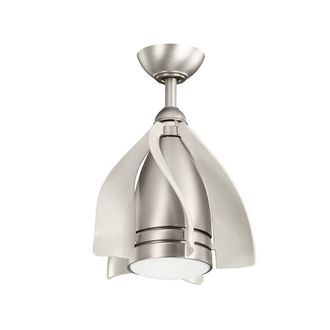 Netlighting Kichler Terna 5 Blade 38cm Ceiling Fan LED Light Nickel Remote Control in Silver