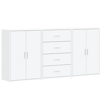 Berkfield Home Sideboards 3 pcs White 60x31x84 cm Engineered Wood | Size: 60 x 31 x 84 cm
