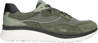Geox U Spherica Actif X1 - Heren - Sneakers - Groen - 44 EU - Leer - Schoenen