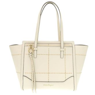 Ferragamo Leather Shoulder Bag Tote Bag (Pre-Owned)