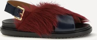 Marni Sandali Fussbett con pelo Woman 36.5