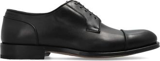 Ferragamo Scott Leren Schoenen - Heren - Nette schoenen - Zwart - 40 1/2 EU - Leer - Schoenen