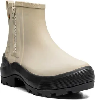 Bogs Piper Zip Rain Bootie in Oatmeal at Nordstrom, Size 10