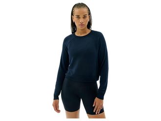 SPLITS59 Brooks Fleece Long Sleeve Sweatshirt Womens Sweatshirt Indigo : XL, Modal/Spandex