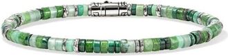 John Hardy Heishi Bracelet, Gemstones, Sterling Silver in Green at Nordstrom, Size X-Large