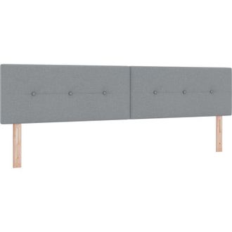 vidaXL Led Headboard with led Strip Lights Light grey 200 cm Fabric Vidaxl