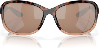 Costa Seadrift 60mm Polarized Square Sunglasses in Copper at Nordstrom