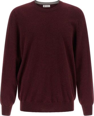 Brunello Cucinelli Bordeaux Cashmere Mens Cardigan