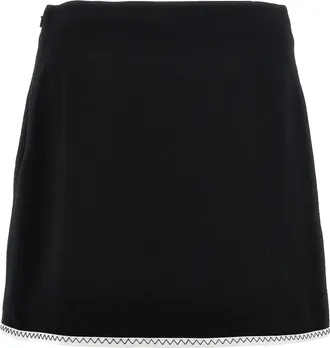 Moschino Womens Bicolor Viscose Long Skirt