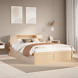 vidaXL Vidaxl - Estructura De Cama Sin Colch&oacute;n Madera Maciza De Pino 120x190 Cm