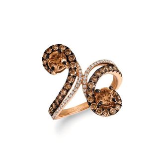 Le Vian Ladies Chocolatier Rings set in 14K Strawberry Gold