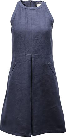 Max Mara S Max Mara Halter Dress in Navy Blue Cotton