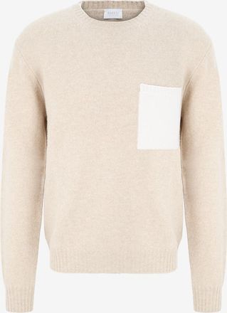 04651/ Rundhalspullover aus Wolle und Kaschmir Pocket Crew