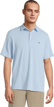 Vineyard Vines Solid Sankaty Polo Mens Clothing Jake Blue : LG, Polyester/Spandex