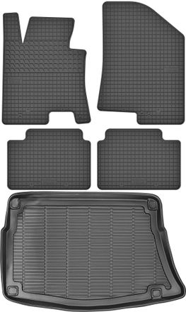 OEM Hyundai I30 Ii Hatchback (2012-2017) - Juego De Alfombrillas De Goma Para Coche + Alfombrilla Para Maletero