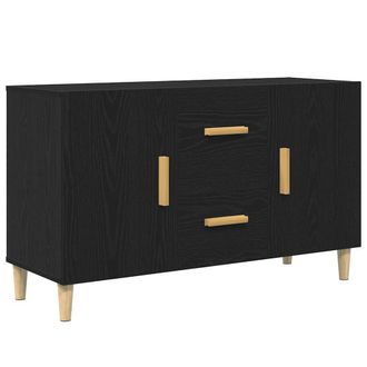 Berkfield Home Sideboard Black Oak 100x36x60 cm Engineered Wood | Size: 100 x 36 x 60 cm