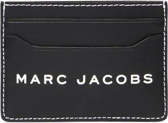 Marc Jacobs MARC JACOBS The Tag Leather Card Case in Black at Nordstrom