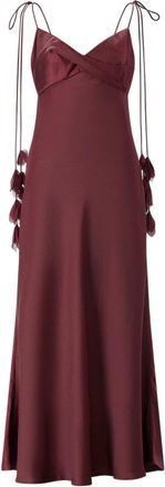 Self Portrait Dames, Jurken, Bruin, Maat: S Satijn