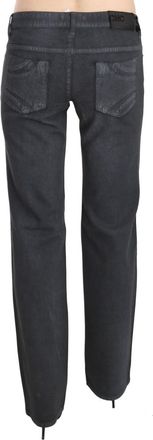 Costume National Womens Straight-Leg Denim Jeans Gray Cotton