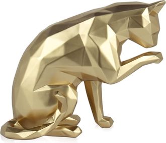 Arte Dal Mondo Adm - Resin Sculpture Faceted Cat