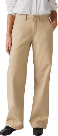 Levi's Chinos voor dames uit de jaren 90 met rechte pijpen en hoge taille (Travertijn)