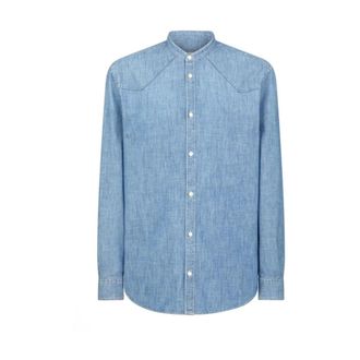 Dondup Denim Chambray Shirt - Heren - Casual Overhemden - Blauw - M - Denim - Overhemden