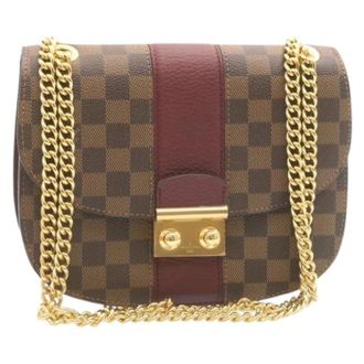 Louis Vuitton Pre-owned Damier Ebene Schoudertas - Dames - Pre-owned - Bruin - Maat: ONE Size