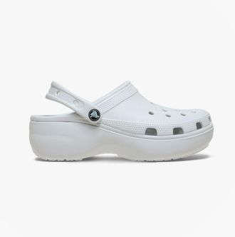 Crocs Classic Platform Womens Clogs Sandals Moonlight - Grey Resin - Size UK 8